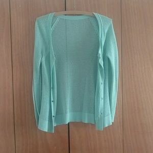 Light green cardigan